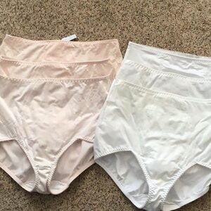 Set of 6 light control Briefs in Cream and White (6)